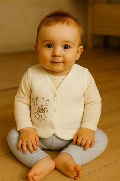 Kindo Baby Baby Boy And Girl Quilted Combed Cotton Anti-Sweat Vest 0/6 Months-6/12months-12/18 Months