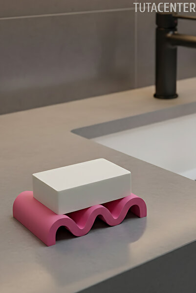 TUTACENTER Kıvrımlı Modern Dalgalı Görünüm Sabunluk, Şık Tasarım Zarif Görünü...