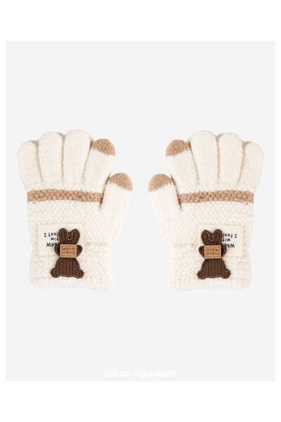PIECE SIGNATURE 100% Acrylic Children's Gloves with Accessories (Age 3-6)