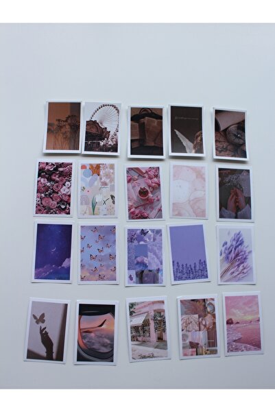 baddin aksesuar 20 Adet Kore Bullet Journal Çerçeve Kuşe Baskılı Resim