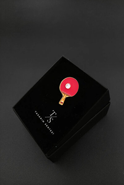 Tasarım Sentezi Rozet Metal Broş Raket Masa Tenisi Pinpon Topu Yaka Çanta Kıy...