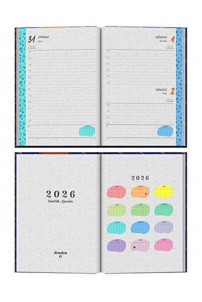 denden 2026 Agenda Frunze Albastru