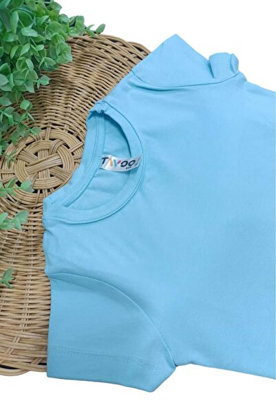 dinamik çocuk Дівчачий літній боді з коротким рукавом, еластичний, однотонний, без принта