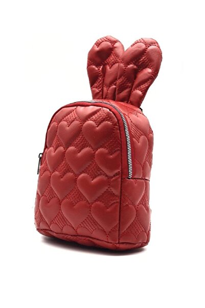 Genel Markalar Tavşan Kulak Kalp'li Kız Çocuk Çantası Kreş Boy