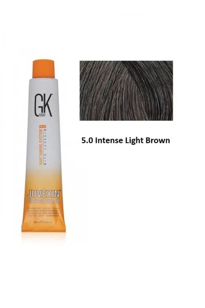 GK HAIR صبغة كريم جوفيكسينبني بني فاتح قوي رقم 5.0