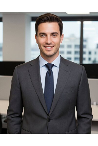 1001 Kravat ربطة عنق حريرية رفيعة بعرض 6 سم منقوشة باللون الأزرق الداكن