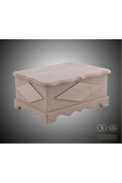 Home Ahşap- Boyanabilir- Ayaklı-takı-makyaj-aksesuar-çok Amaçlı Dekoratif Kutu