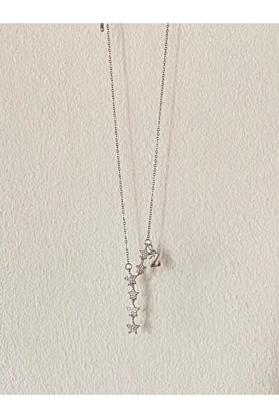 bijoux uniques Shooting Star Z Letter Steel Necklace