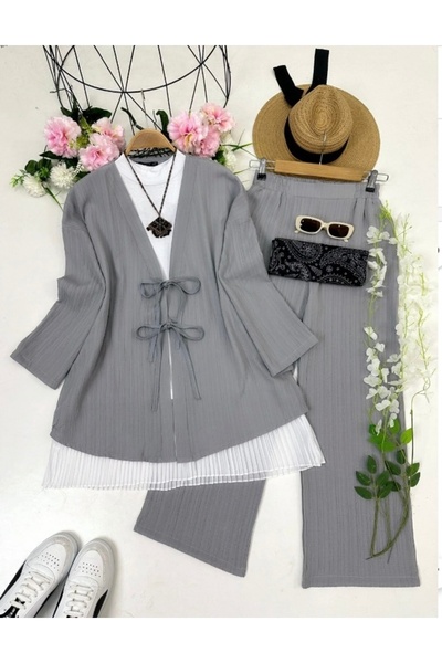 modasindoma Women's Linen Double Lace up Suit