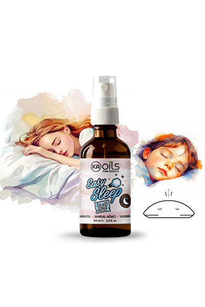 KAOils Pure Essence Easy Sleep Yastık Spreyi – Lavanta + Sandal Ağacı + Yasem...