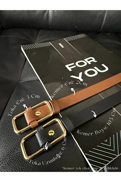 Fiori Pachet de 2 curele dreptunghiulare pentru pantaloni pentru femei, curea...