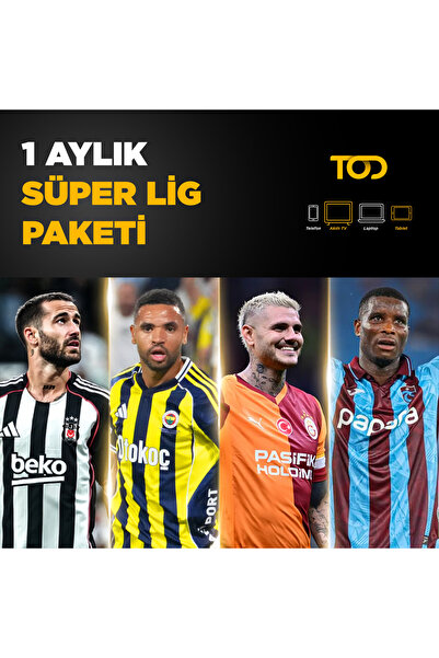 TOD TV 1 Aylık Süper Lig Paketi - (Web + Cep + Tablet + Smart Tv)