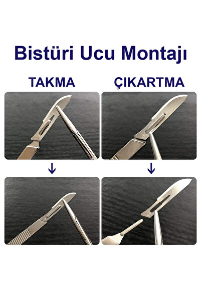 ATEL-SAN Bistüri Ucu No: 15 / Steril - Paslanmaz - 100 Adet/Paket