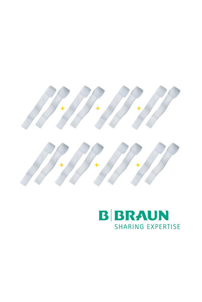 B-Braun 8 sets of BBraun URIMED® STRAP elastic bands for urine bags, white (2 pieces/set)