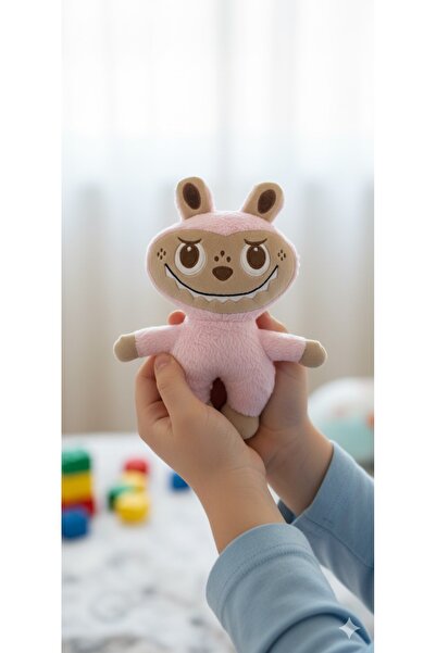 iğne izi Labubu Oyuncak, Peluş Oyuncak, Büyük Boy Labubu, Sevimli Peluş (35 cm)