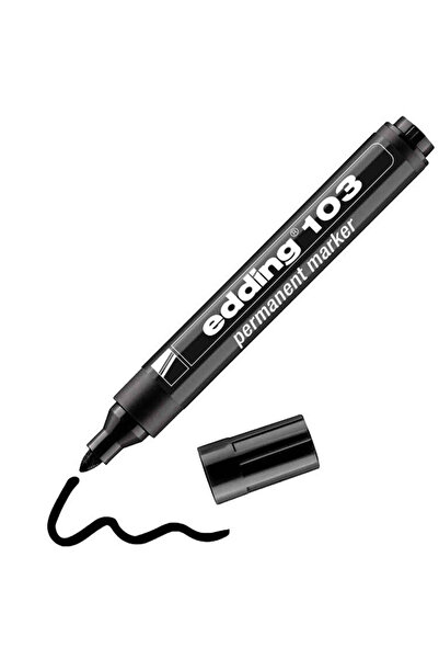 Edding 103 قلم تحديد دائم أسود (10 قطع)
