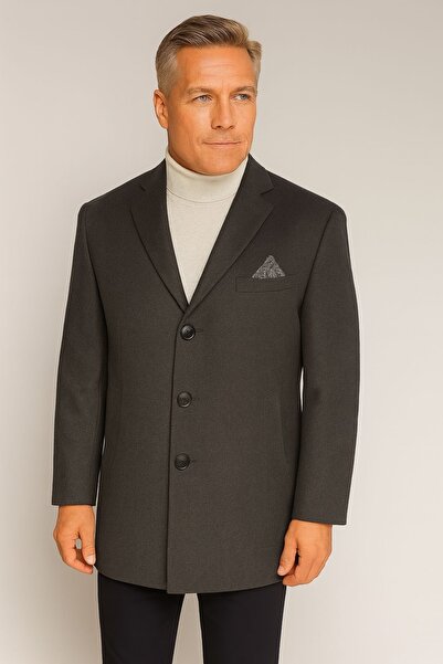 COMPİERE CEKET YAKA YÜN KAŞE PALTO