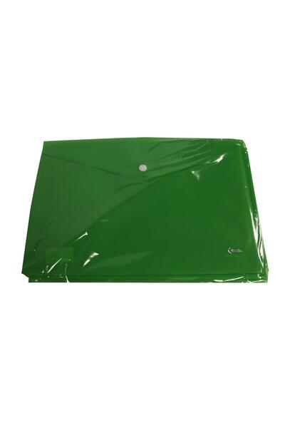 Bafix Snap Fastener Envelope File Green--Pack of 12