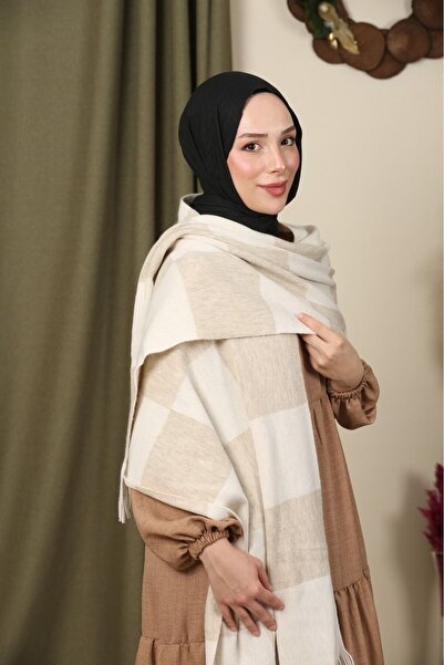 ARMİZA Eșarfă de iarnă din acril cu textura moale cu model în carouri.