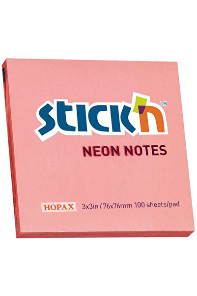 Generic Brand ورق ملاحظات لاصق (12 قطعة) 100 YP 76x76 وردي نيون 21166