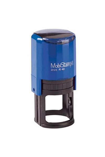 Nusrat Bilişim طابعة الطوابع الدائرية Mobi Stamps أوتوماتيكية 40 مم أحمر-أزرق...