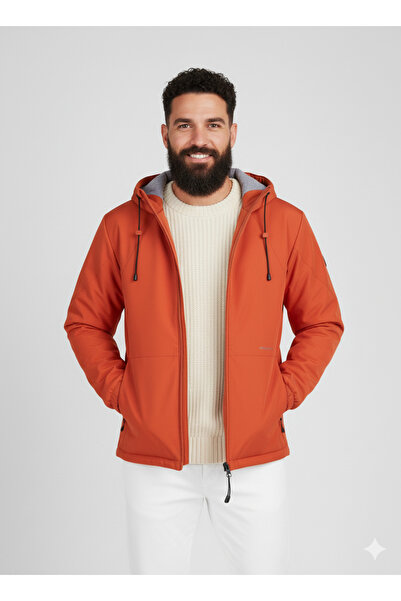 Jack & Jones Мъжки дъждобран Jack Jones Jorcamper в цвят тухла, изгоряла охра, 12238877
