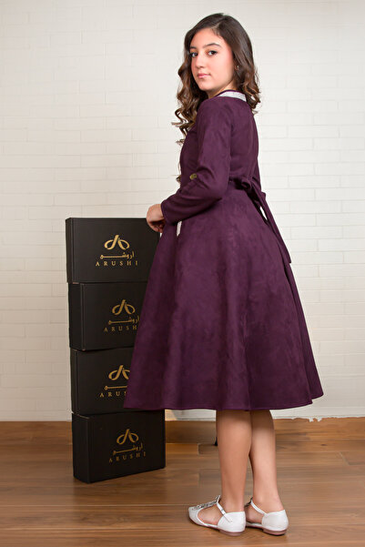 arushi Luxurious Lilac Winter Dress with Elegant Crystal Details