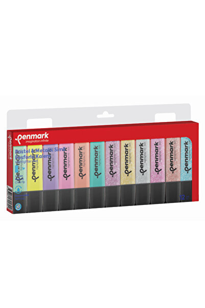 penmark Fosforlu Kalem 12 Li Karışık Renk 6 Pastel/6 Simli