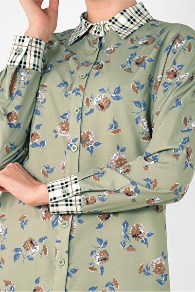 Alvina YAKASI VE MANŞETLERİ EKOSELİ TUNİK 4909