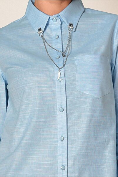 Alvina Front Button and Chain Detail Tunic 4987