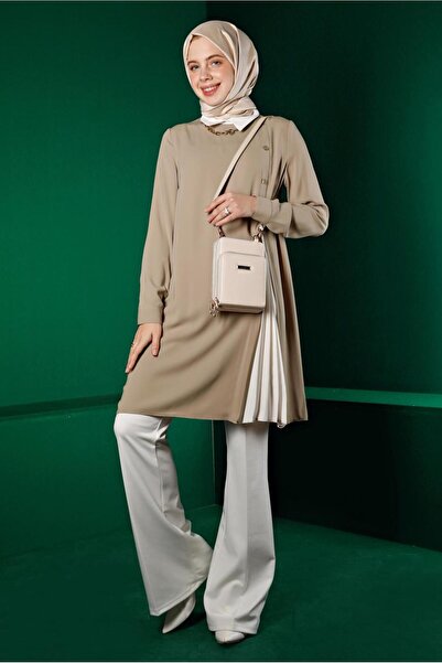 Alvina Pleated Detailed Buttoned Tunic 43284