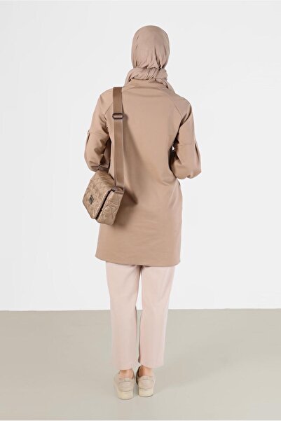 Alvina LEATHER STRIP DETAIL ZIPPERED TUNIC 42322