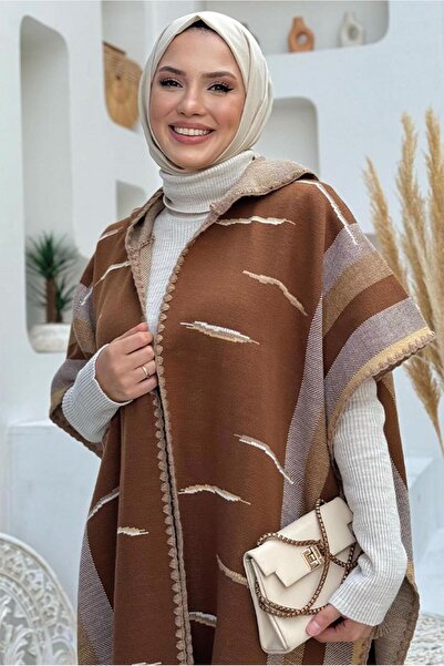 TRENDTESETTÜR Tan Hooded Knitwear Γυναικείο Παντελόνι - T 6061