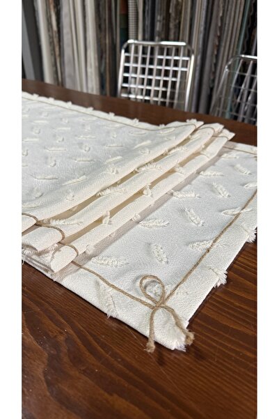 DİLETTO Runner boem cu textura de paie cu detaliu de frânghie de paie