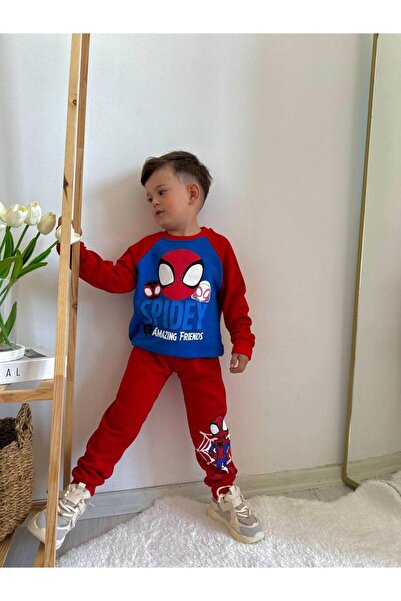 KRN MODA Spidey desenli erkek çocuk takımı