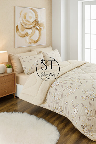 Shopyteks Double Floral Welsfot Sleeping Set Double-Sided 195X215