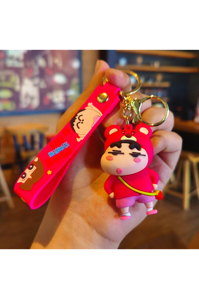 Miniso C Crayon Shin-Chan Cartoon Cross Dressing Key Buckle Comic Periphery Backpack Transformation Decora.