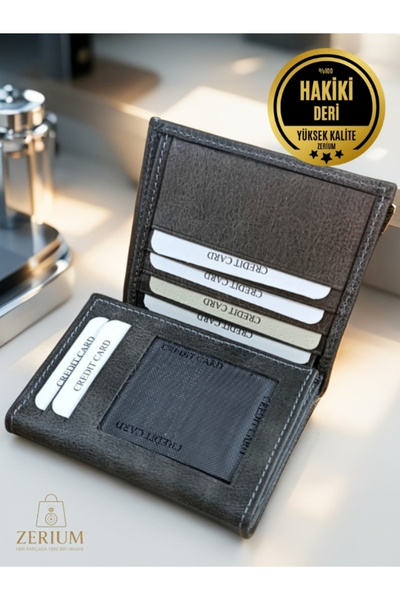 ZERİUM Genuine Leather Flint – Premium Genuine Leather Men's Wallet and Card Holder