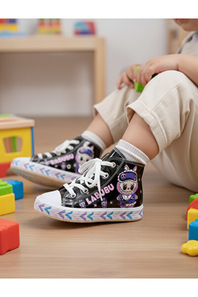 p papuccum ortopedi çocuk ayakkabıları Pantofi sport pentru copii, negri, LAB...