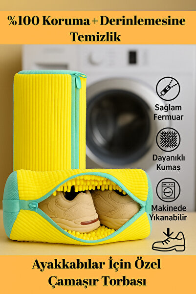 Genel Markalar Ayakkabı Yıkama Çantası – Özel Koruyucu Kumaş, Fermuarlı, Tekr...
