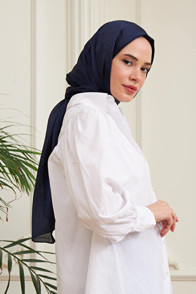 İpekhan Janjan Double Sided Shawl Navy Blue