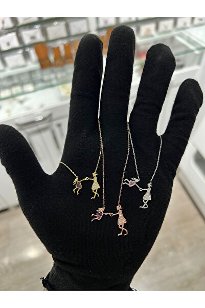 Papatya Silver 925 Ayar Anne Kız Çocuk Kolye.rose.gold.rodaj
