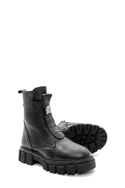 FAST STEP Hakiki Deri Kürklü Kadın Klasik Bot 710KZA6005