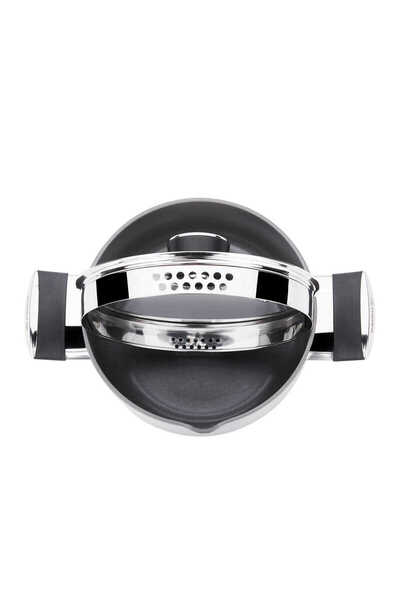 KORKMAZ Lena Ceramic Granite Cookware Set. 7 Pieces Black. / A3891
