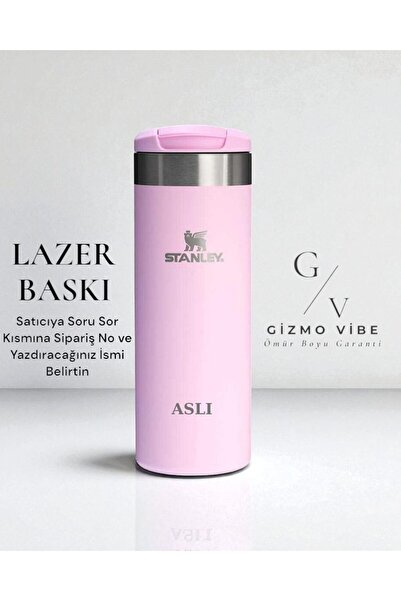 Stanley Kişiselleştirilebilir The AeroLight Pembe Termos Özel İsim ve Tasarımlı