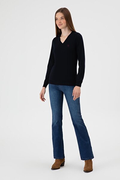 U.S. Polo Assn. U.S. Polo Assn. Kadın Bisiklet Slim Fit Kazak GTD02-GBSK24 DMLS