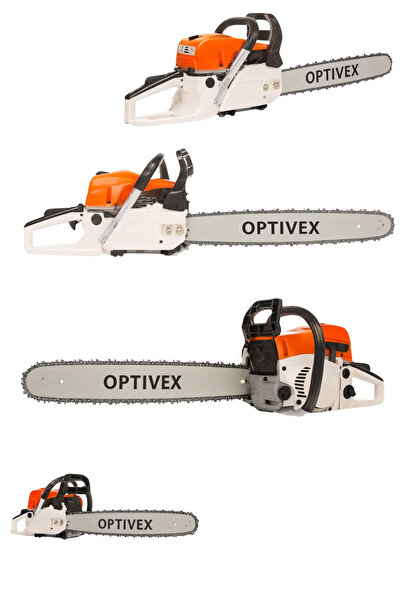 OPTIVEX Benzinli Testere 15hp ağaç odun dal kesme makinesi motorlu testere