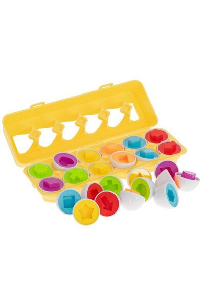 kik Joc educativ Matching Eggs, KIK, 12 piese, 3 ani+, Multicolor