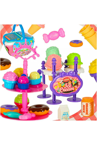 Ikonka Set de picnic pentru copii Sweets, cu accesorii in cos de transport cu...