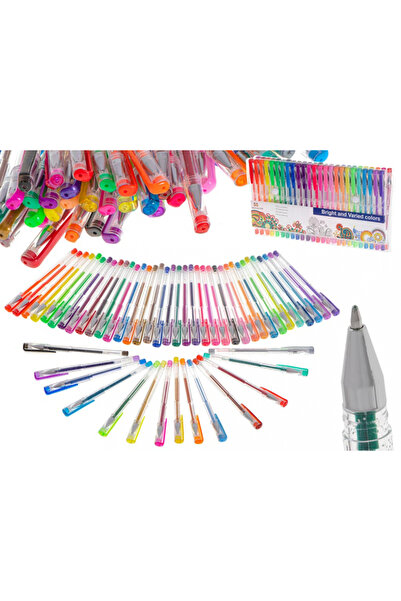 Ikonka Set 50 pixuri cu gel multicolore cu sclipici
